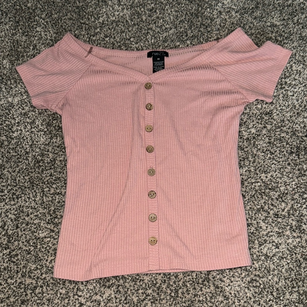 Pink Off the Shoulder Top